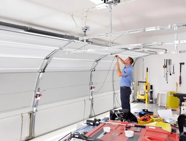 Garage door cable repair service by North Castle Garage Door Repair in North Castle